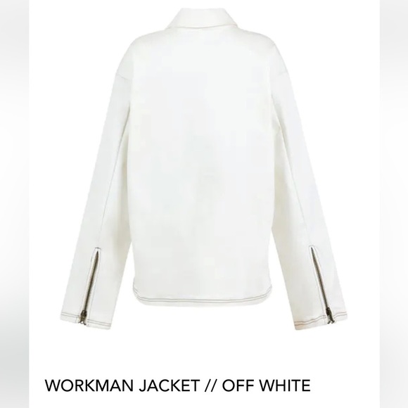 MENS NWT Laina Rauma Off-White Workman Utility Jacket  oversized Jean Machine - Picture 2 of 16